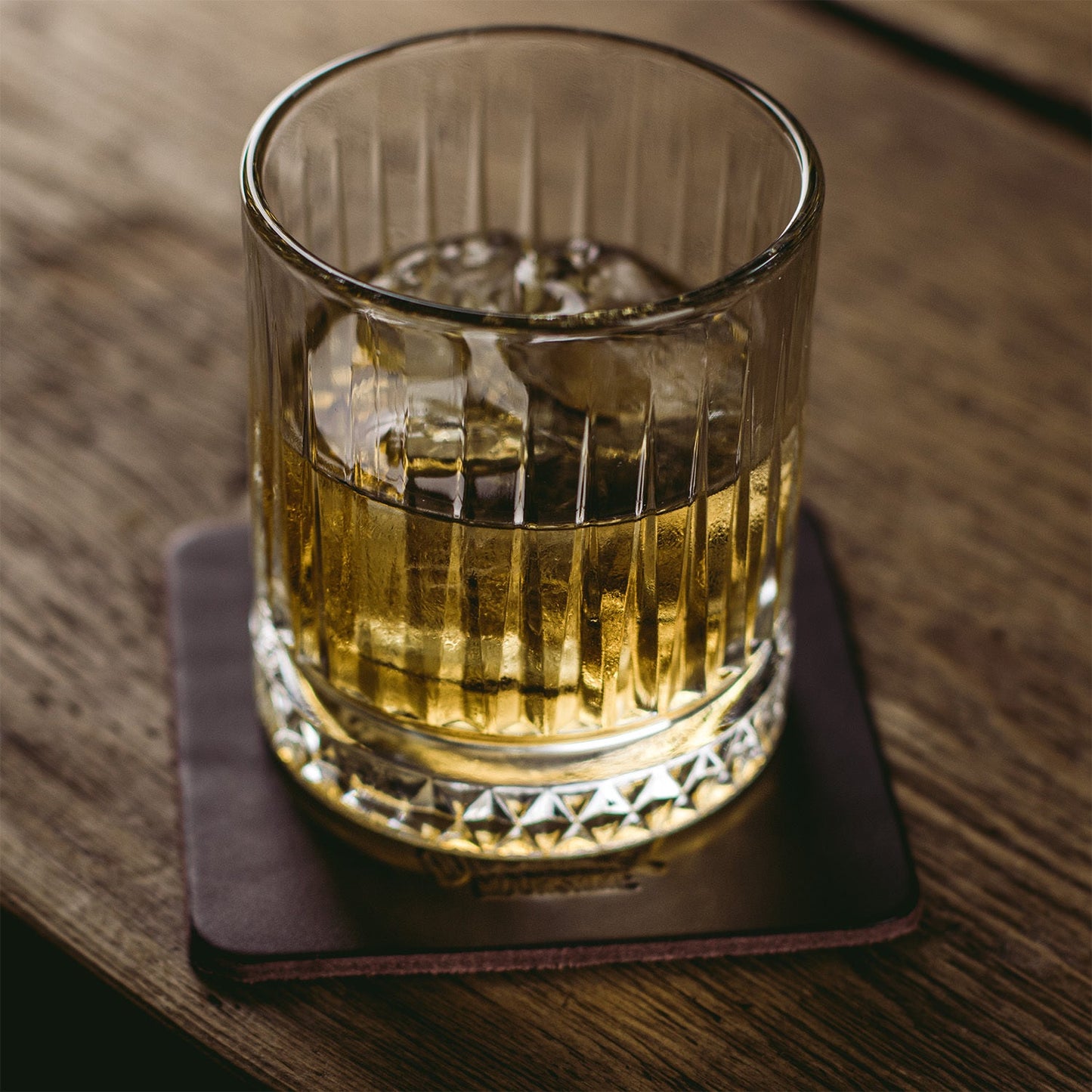 Leren onderzetterset (4 stuks)