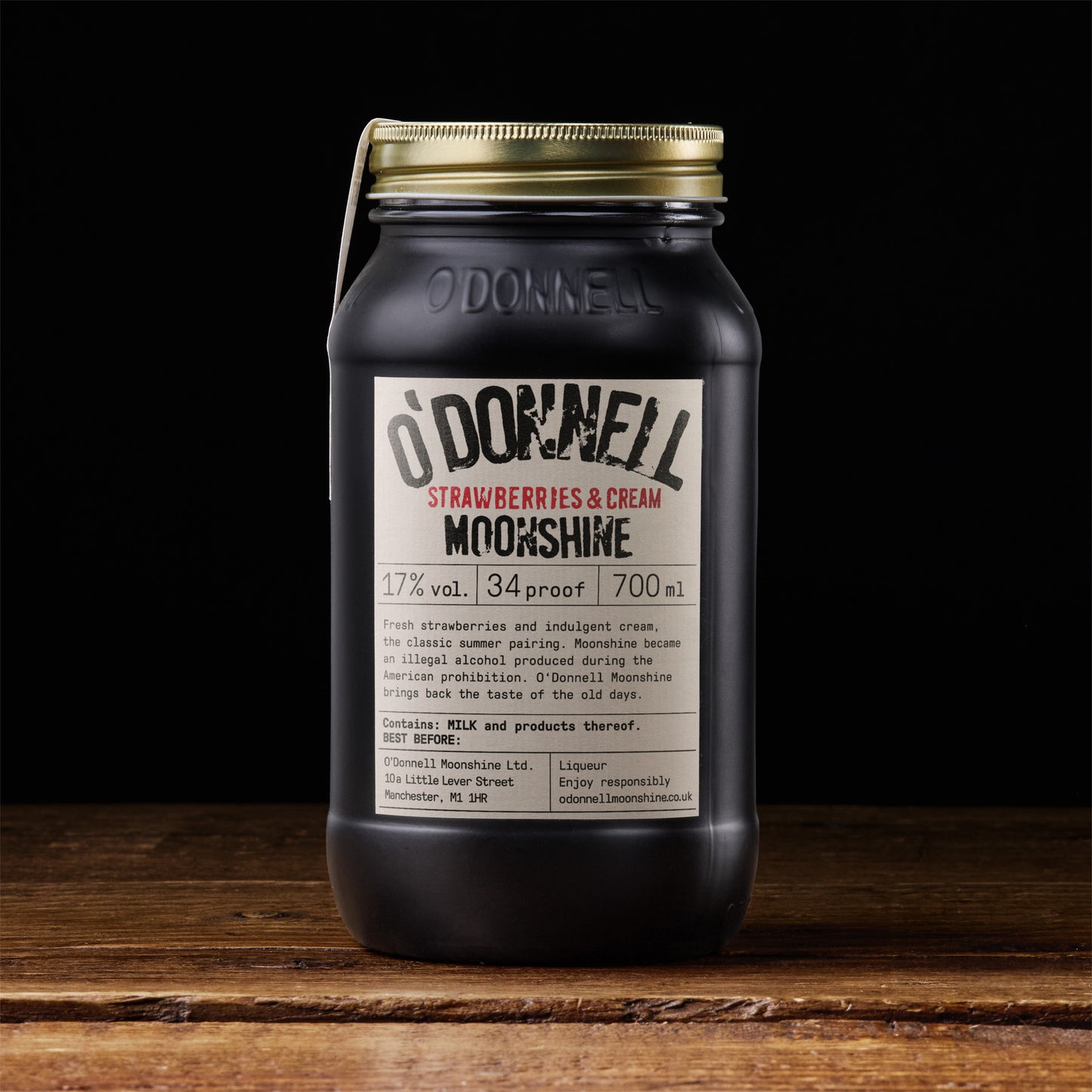 moonshine met aardbeien en room