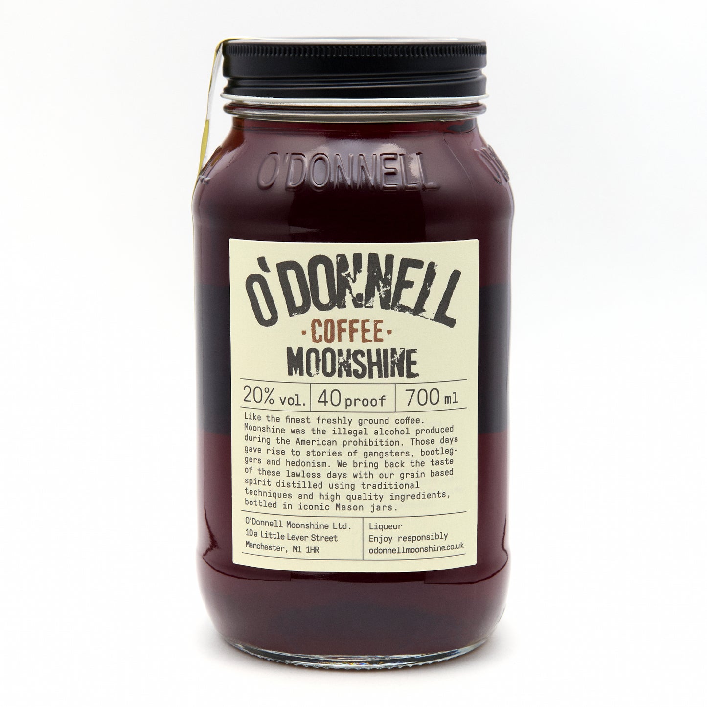 O'Donnell Coffee 700ml Maneschijn op een witte achtergrond