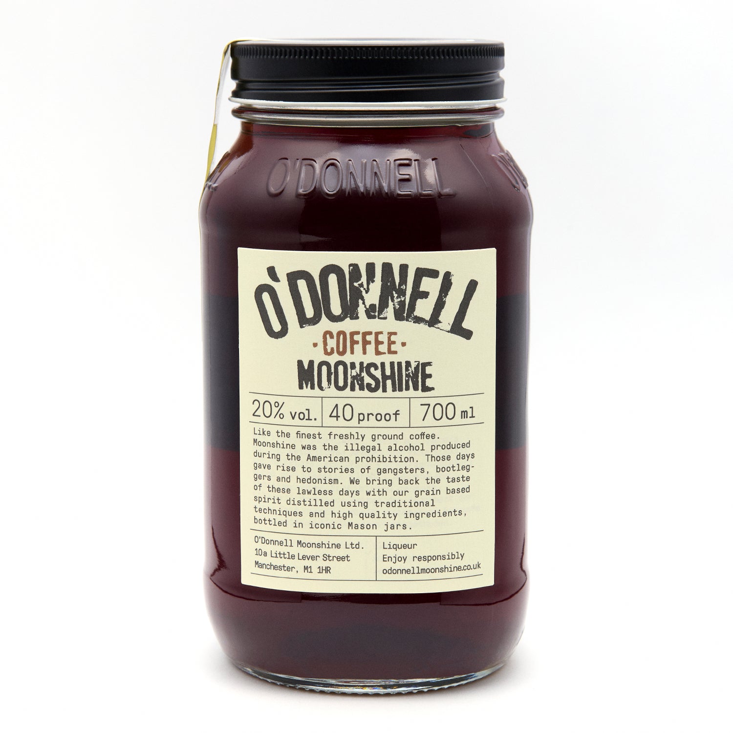 O'Donnell Coffee 700ml Maneschijn op een witte achtergrond