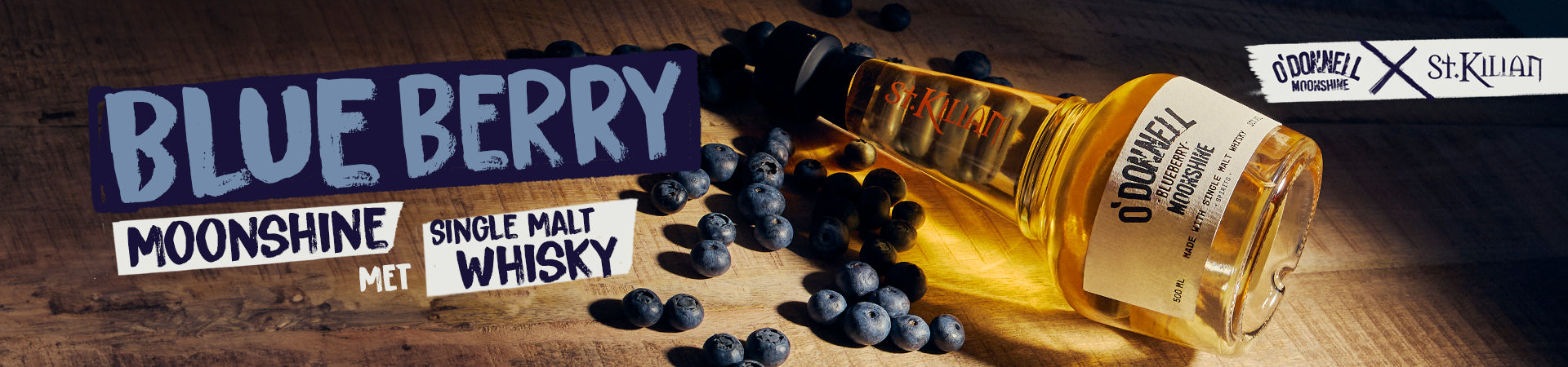 Blueberry moonshine met single malt whisky