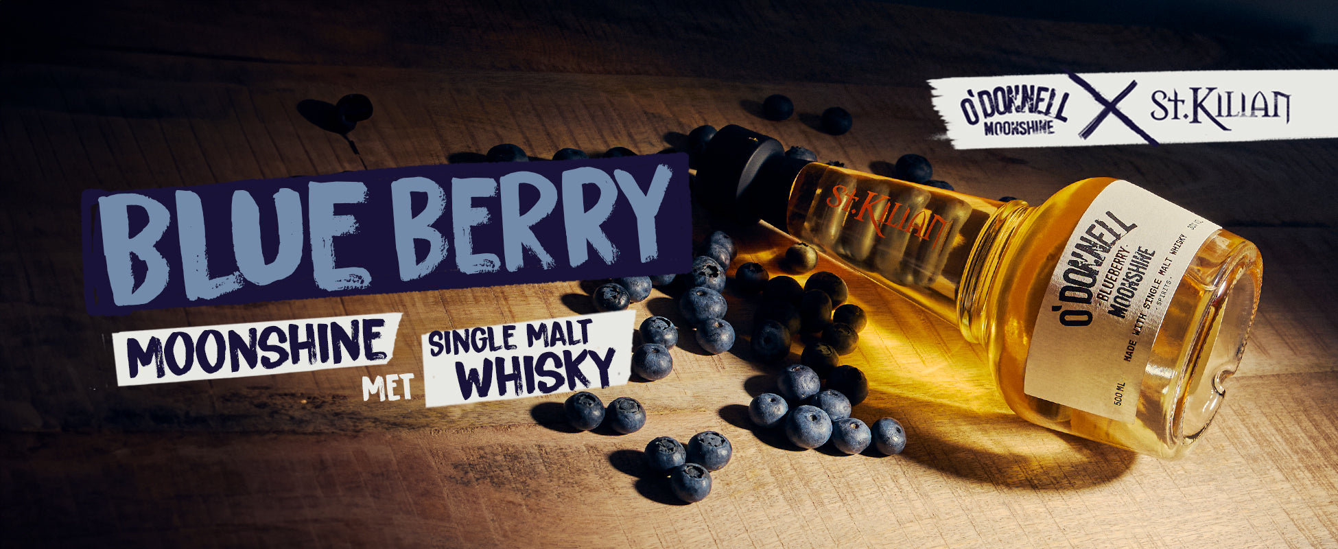 Blueberry moonshine met single malt whisky