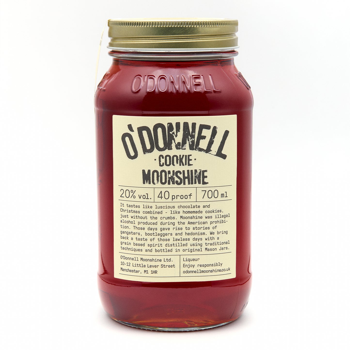 O'Donnell Cookie 700ml Maneschijn op een witte achtergrond