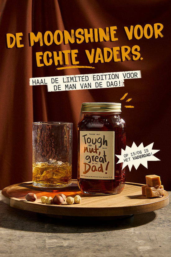 De moonshine voor echte vaders. haal de limited edition voor de man van de dag