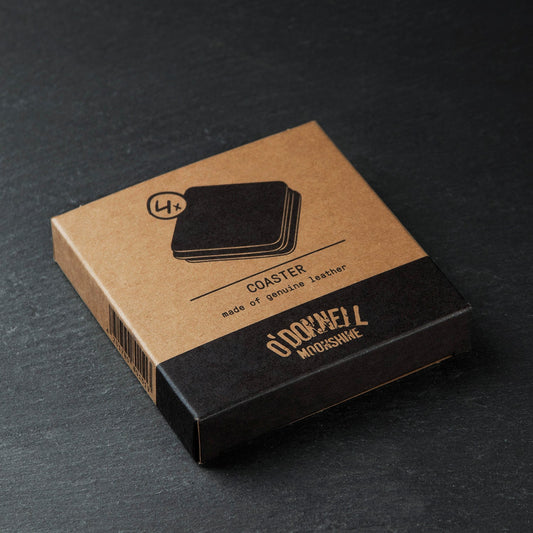 Leren onderzetterset (4 stuks)