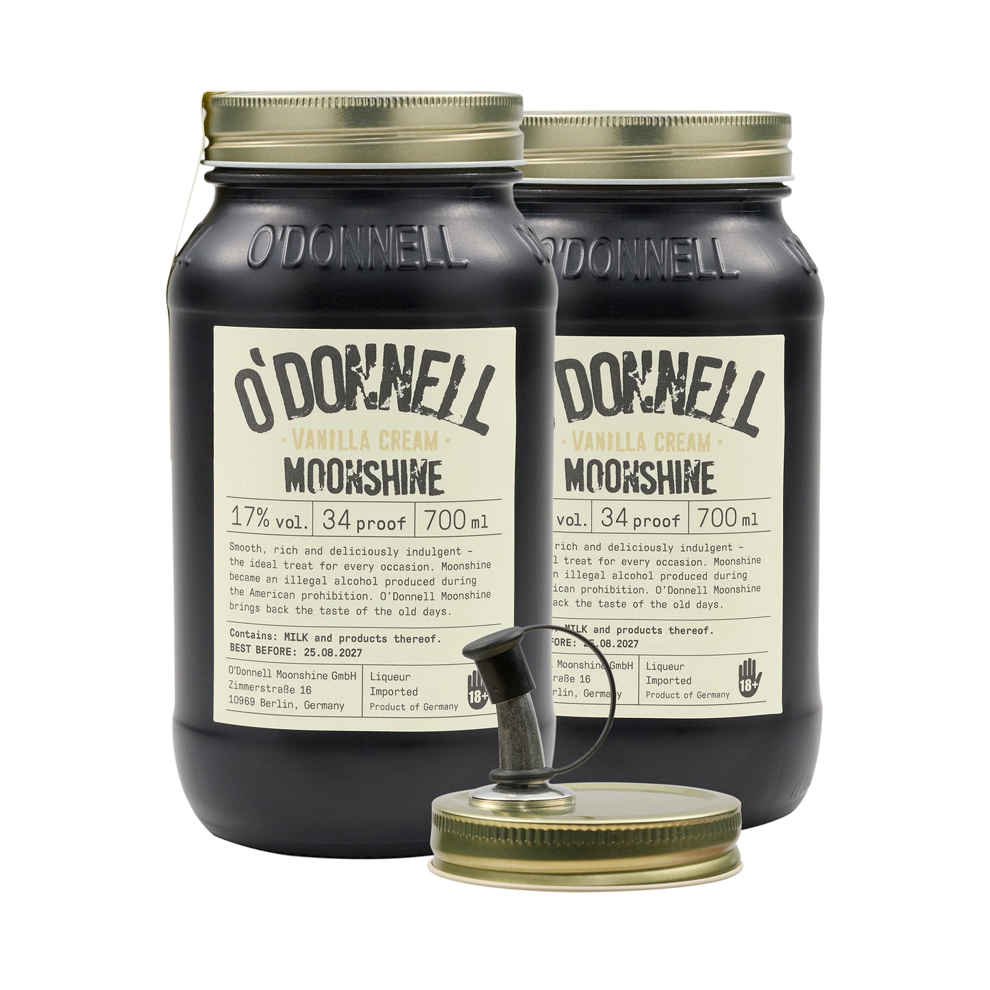 vanillecrème set van 2 met schenktuit