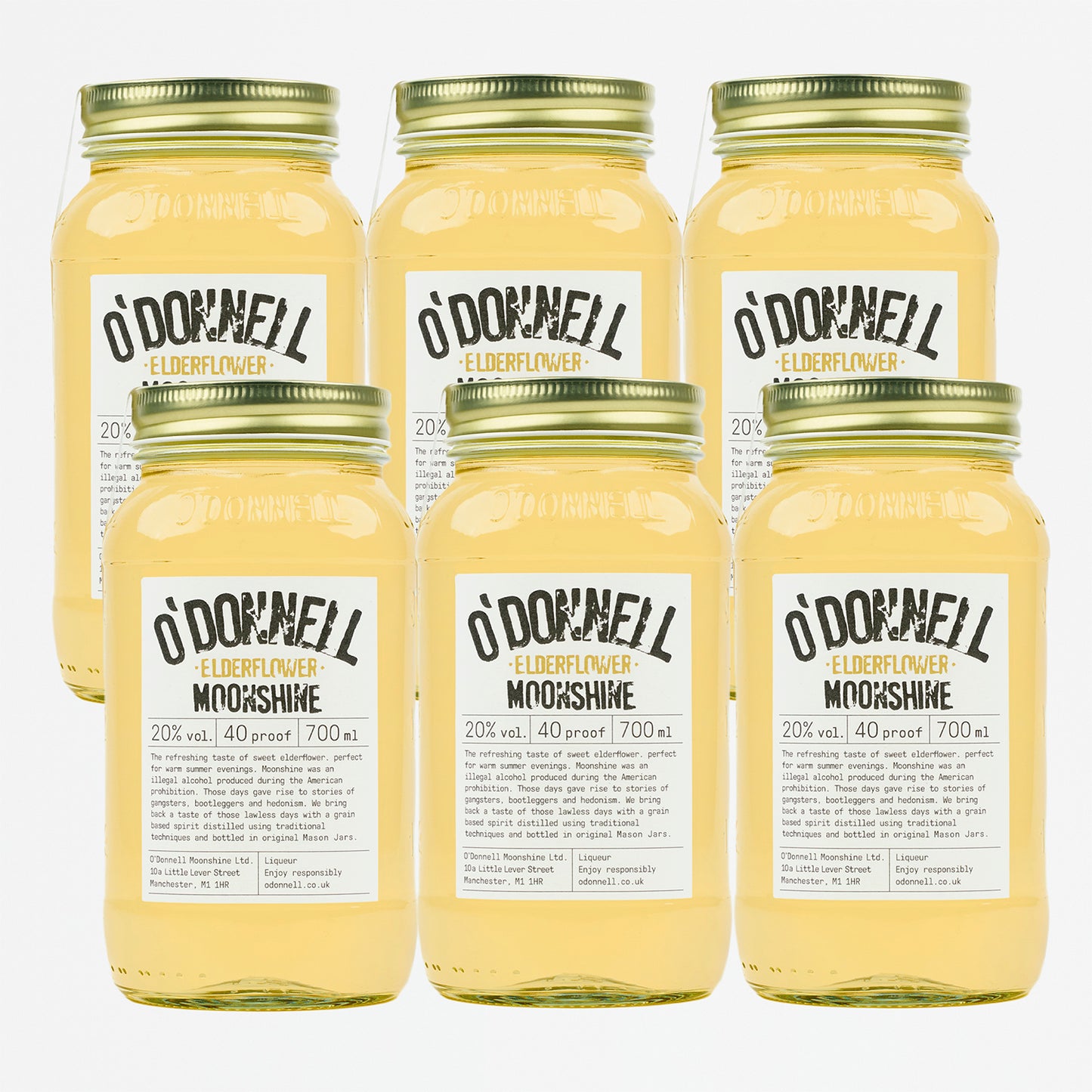 The O'Donnell Elderflower, comprising two liqueurs and a pourer, sold as a bundle.
