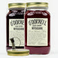 O'Donnell Moonshine Cherry & Wild Berry Bundle, twee jars met schenktuit freigesteld op witte achtergrond